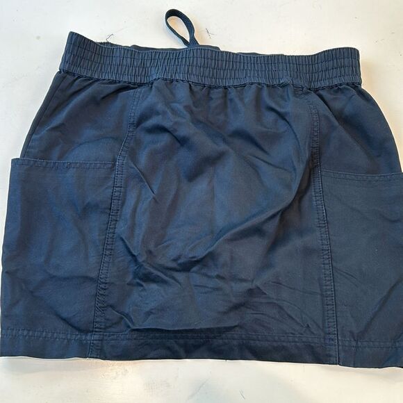 Marc Marc Jacobs dark blue cotton silk skirt with elastic drawstring waist 6 - Picture 4 of 8